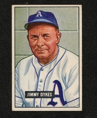 1951 Bowman #226 Jimmy Dykes xxx Philadelphia Athletics ~ EX/MINT
