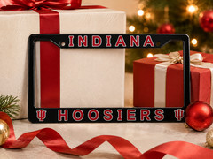Indiana Hoosiers License Plate Frame Cover – Black – EliteAuto3K