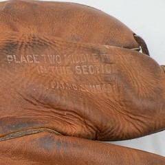 Spalding Triple Play 191 Three Finger Baseball Glove Vintage Leather USA 1940s