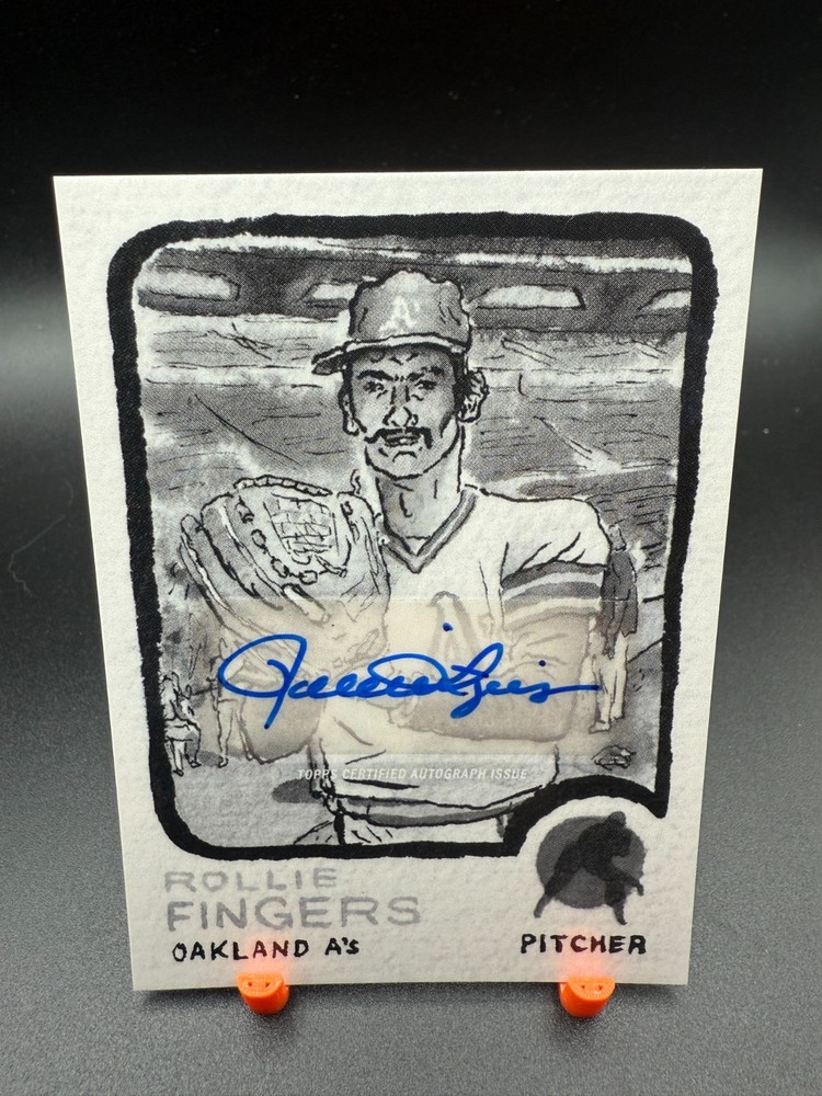 2025 Topps Shoebox Treasures Rollie Fingers Grayscale Filter Auto /75 #52A