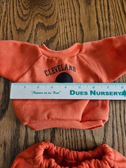 Cleveland Browns Small Baby or Doll Outfit, 7 Inches Across Chest