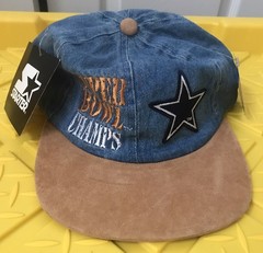 Vintage Starter Dallas Cowboys Super Bowl XXX 30 Strapback Hat Denim NWt