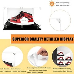 Sneaker Display Case, Clear Shoe Box Acrylic Case for Sneaker(4.3&Prime;Lx4.3&Prime;Wx5&Prime;H)