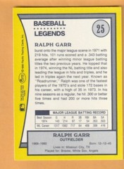 Ralph Garr Atlanta Braves 1990 Pacific Legends #25 Ruston Louisiana 11J