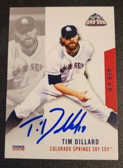 Tim Dillard Signed 2016 Colorado Springs Sky Sox Card Milwaukee Brewers