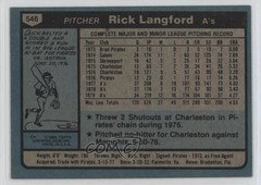 1980 Topps Rick Langford #546 1g62