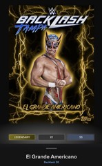 El Grande Americano – Gold Base Legendary Topps Slam WWE Backlash 26 Digital