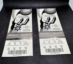 April 24 2005 Nuggets @ Spurs Ticket NBA Playoffs Tim Duncan 18 pts Parker 12 pt