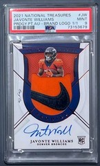 2021 Panini National Treasures Javonte Williams Swoosh RPA Nike Logo 1/1 Auto RC
