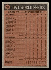1972 Topps Baseball #226 World Series Game 4 VG *e5