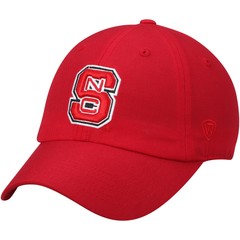Men&rsquo;s Top of the World Red NC State Wolfpack Primary Logo Staple Adjustable Hat