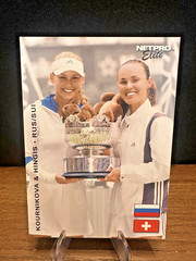 2003 NETPRO ELITE ANNA KOURNIKOVA MARTINA HINGIS #S7 ROOKIE RC STARTER PREVIEW