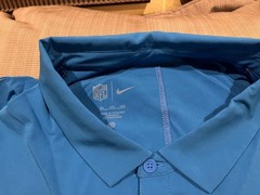 NFL Detroit Lions NIKE Sideline Coaches Woven Blue Polo Golf Shirt Men&rsquo;s 4XL