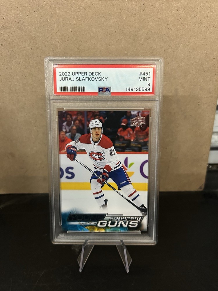 2022-23 Juraj Slafkovsky Upper Deck Young Guns #451 PSA 9