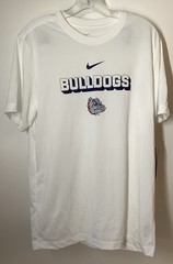 NWT Nike Dri Fit Gonzaga Bulldogs Men’s White Shirt Size M Athletic Shirt