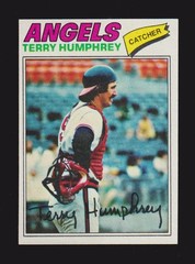 1977 TOPPS #369 Terry Humphrey LA CALIFORNIA ANGELS EX-MINT+ A