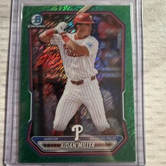 2026 Bowman Aidan Miller Prospect Chrome Green Shimmer Refactor #31/99 Phillies