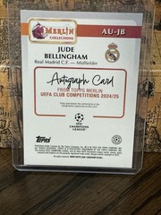 2024-25 Topps Merlin Collections Jude Bellingham Autograph Card Aqua /75 (AU) SP