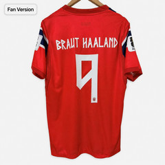 2026 Norway Haaland Home Fan Version Short Sleeve Soccer Jersey Football Shirt