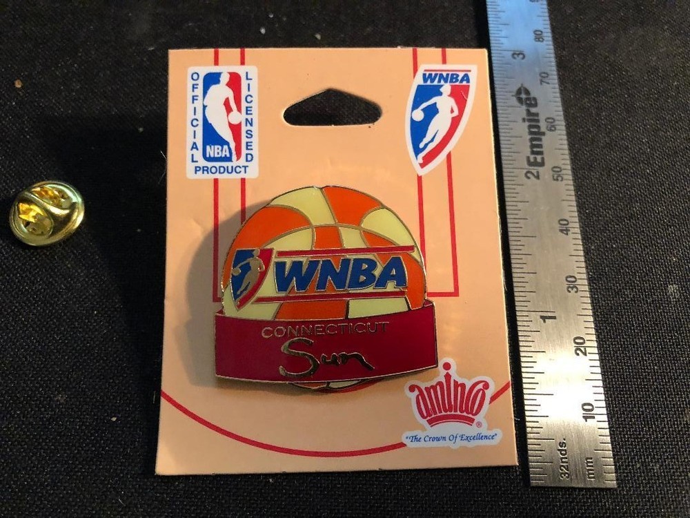 NEW – Connecticut Sun Pin – WNBA Licensed – Butterfly Pin Back – NOS Packaged