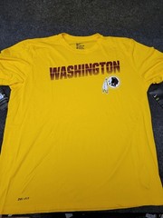 Washington Shirt Mens 2XL Yellow NFL Football Nike Dri Fit Tee On Field