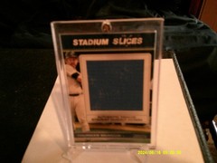 SALE THURMAN MUNSON topps Yankee Stadium Slices Dugout Bench Relic 59/89