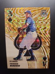 2021 Panini Mosaic Prizm Gold Aces Trevor Bauer ACE6 # /99 Los Angeles Dodgers