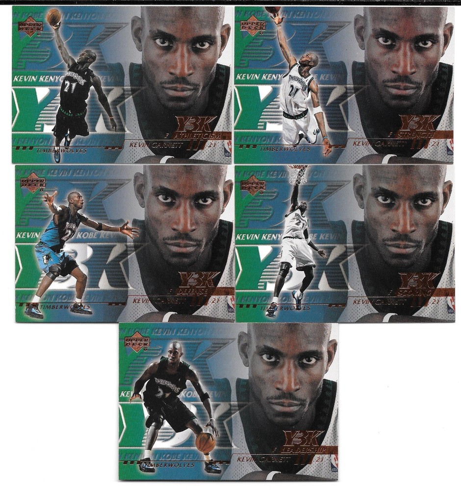 KEVIN GARNETT 2000-01 UPPER DECK Y3K 5 CARD SET LOT 191-195 TIMBERWOLVES HOF