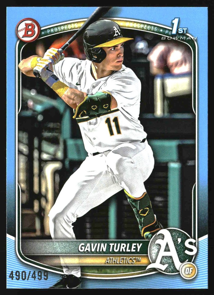 Gavin Turley 2025 Bowman Draft #BD-28 Sky Blue Border SN #/499