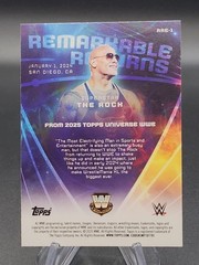 2025 WWE Topps Universe THE ROCK Remarkable Returns #RRE-1