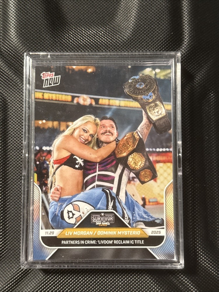 2025 Topps Now WWE Liv Morgan / Dominik Mysterio #129 -Survivor Series War Games