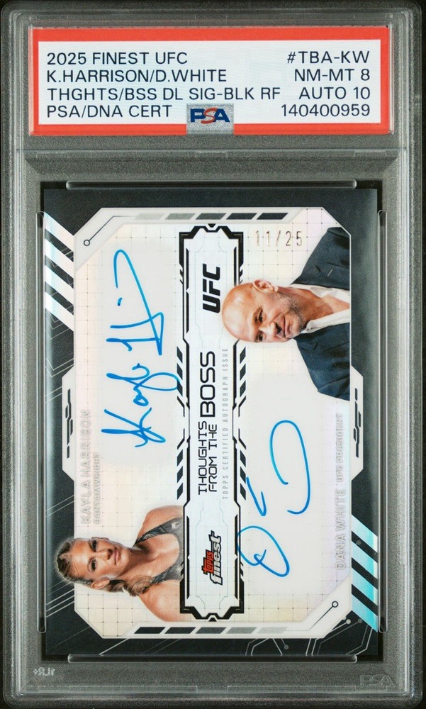 2025 Topps Finest UFC Thoughts From The Boss Kayla Harrison & Dana White