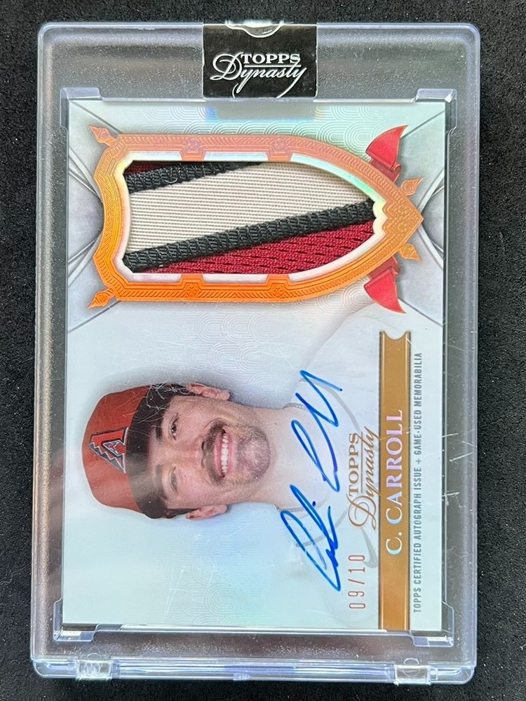 2024 Topps Dynasty #DAP-CC8 Corbin Carroll Relic Jersey Patch On-Card Auto /10