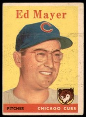 1958 Topps #461 ED MAYER Chicago Cubs VG+ High # SP