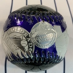 Colorado Rockies Multi Chrome Logo Fotoball 04 Team Store Souvenir Baseball Ball