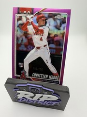 2026 Topps Chrome Christian Moore RC Pink Refractor Rookie #/250 Angels
