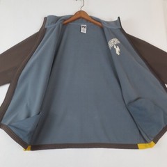 Wyoming Cowboys Russell Jacket Mens Large Brown Yellow Full Zip Fleece Lined