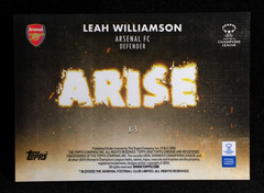 Leah Williamson 2025-26 Topps Chrome UEFA Women’s ARISE SSP Case Hit A-5 Arsenal