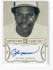 Andre Dawson Auto 2013 Panini Cooperstown Collection Signatures 458/599
