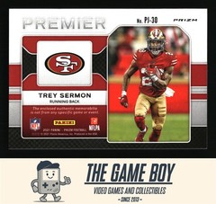2021 Panini Prizm Premier Jerseys #PJ-30 Trey Sermon San Francisco 49ers MEM