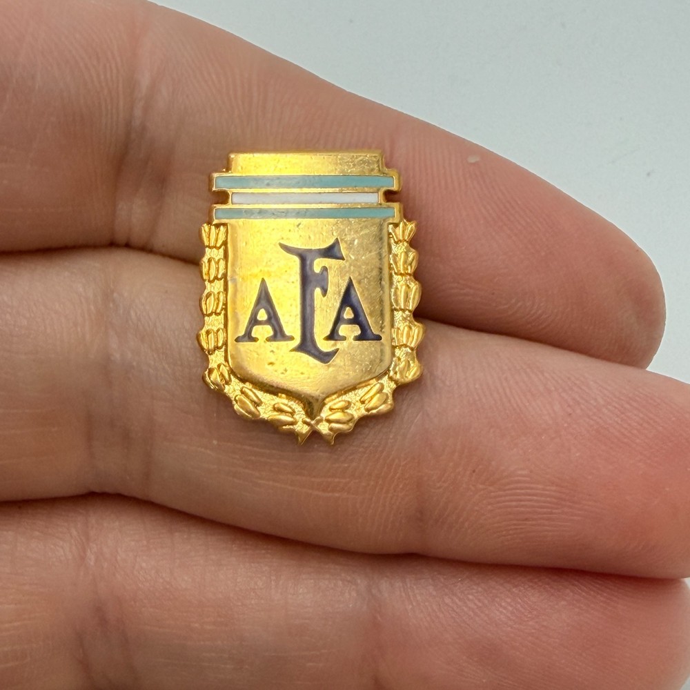 AFA Argentine Football Association Logo Lapel Pin Gold Tone Argentina Soccer