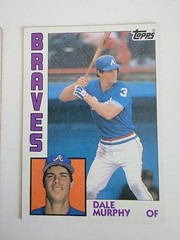 Card Lot Set 1980 Topps Dale Murphy Braves # 274 1983 #760 1979 #39 1984 #150