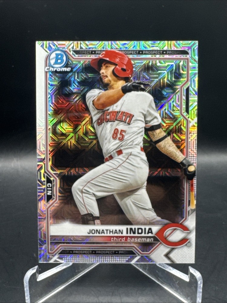 Jonathan India 2021 Bowman Chrome Baseball Mojo BCP-46 Reds
