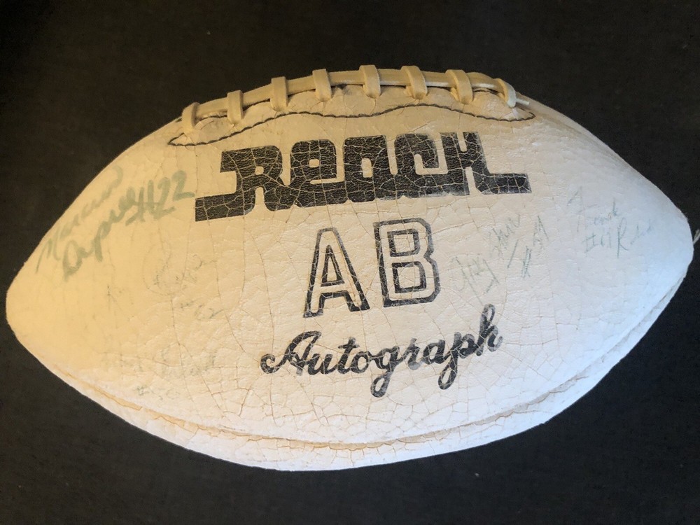 RARE New Orleans Breakers USFL signed autographed team football – MARCUS DUPREE