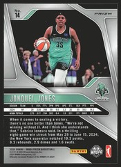 2024 Panini Prizm WNBA #14 Jonquel Jones Blue Velocity Prizms