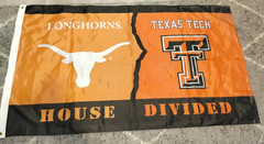 Texas Longhorns Texas Tech Red Raiders Flag One Size Orange House Divided B.S.I.