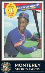 Darryl Strawberry 1985 Topps #1 Draft Pick #278 New York Mets
