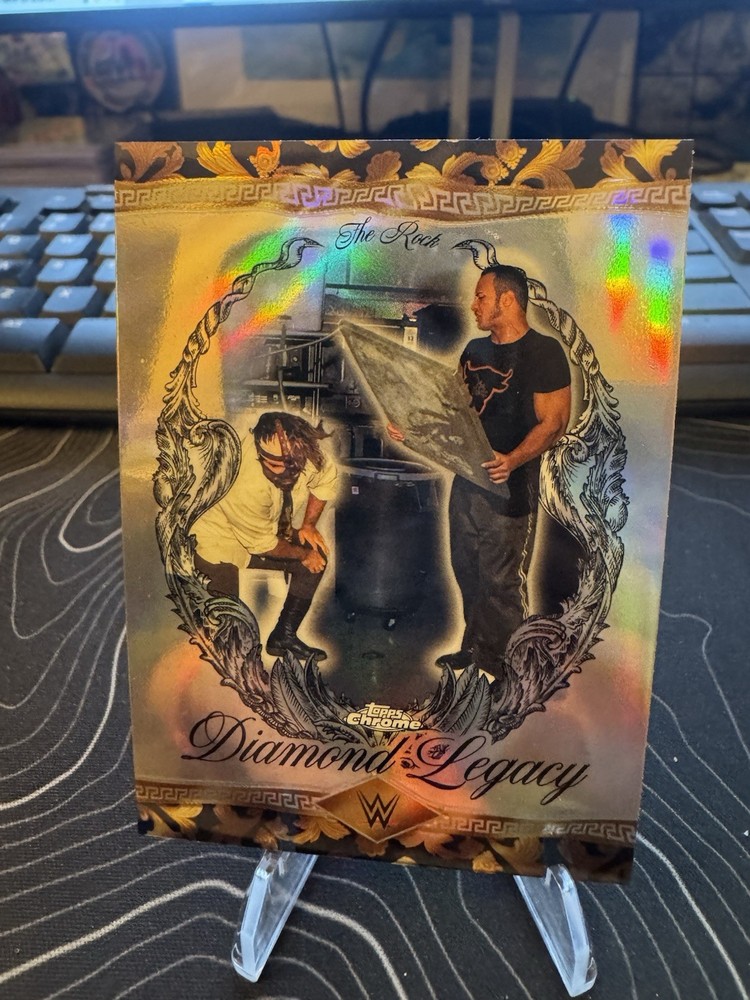 2026 Topps Chrome WWE #RDL-8 The Rock The Rock Diamond Legacy