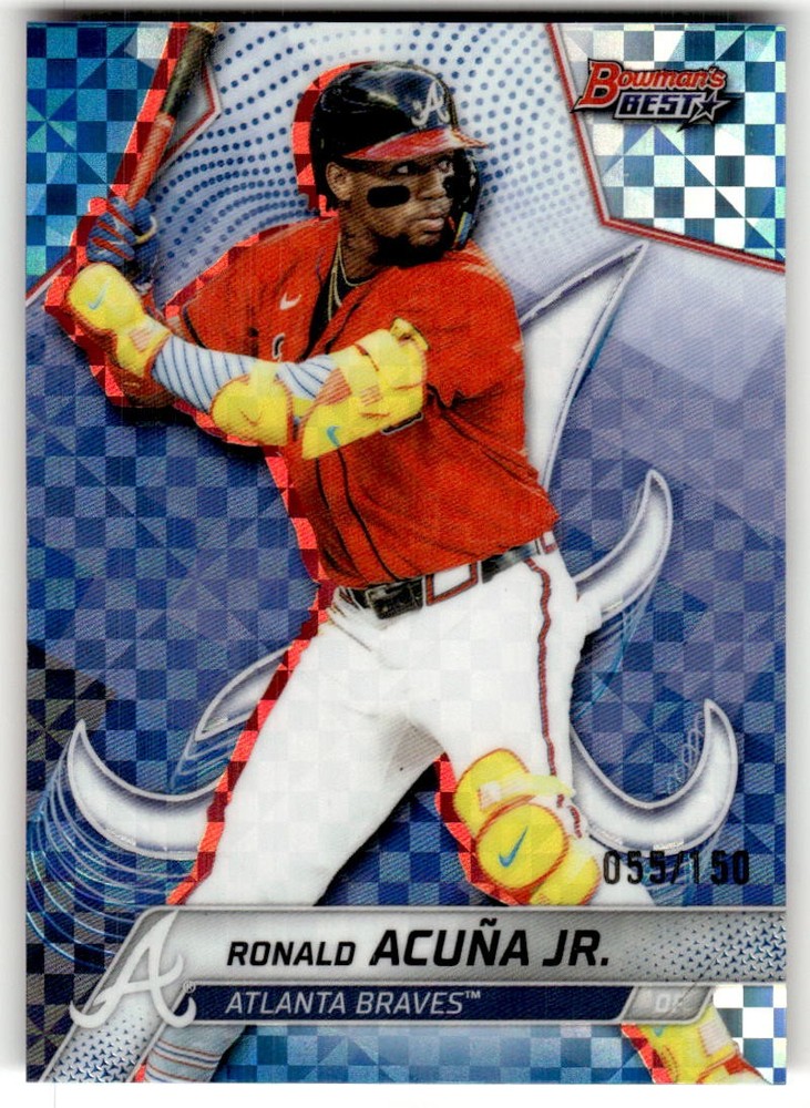 2025 Bowman&rsquo;s Best Ronald Acuña Jr. Blue X-Fractors #/150 #13