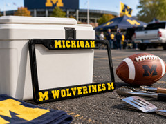 Michigan Wolverines License Plate Frame Cover – Black – EliteAuto3K